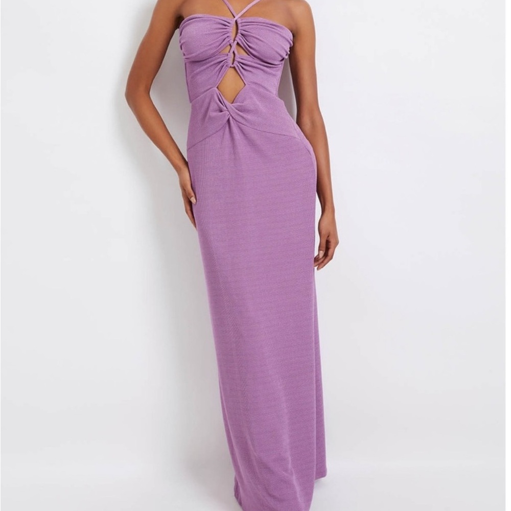 PatBO Purple Strapless Maxi Dress